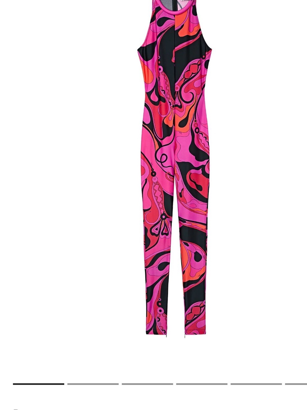 Emilio Pucci Pink, Black & Orange Abstract Print Jumpsuit